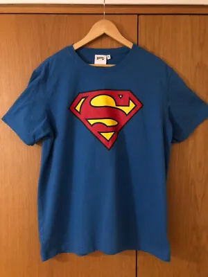 Buy Superman Official Dc Comics Logo Blue T-shirt Top Short Sleeve Men's - Large L • 7.99£