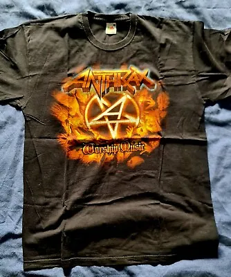 Buy Anthrax World Tour Worship Music 2011 2012  Tshirt Large Official  • 24.99£