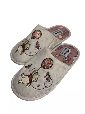 Buy Disney Winnie The Pooh Grey Slipper Soft Women Indoor Slip On Mules Footwear • 13£
