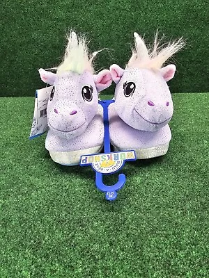 Buy Kids Multicolored Unicorn NEW Size M 12/13 Build A Bear Character Slippers NWT • 11.83£