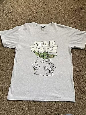 Buy Star Wars Grogu T-Shirt Grey Mark Medium Excellent Condition • 3.50£