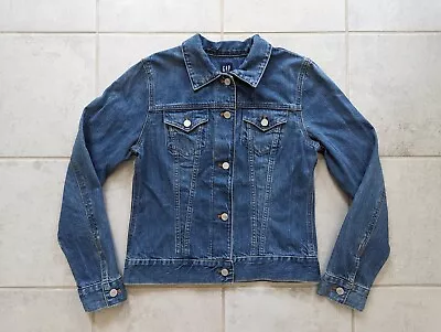Buy Gap Women's Medium Long Sleeve Denim Jacket Blue Button  • 27.46£