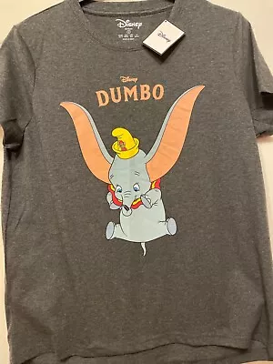 Buy Disney Dumbo Ladies Size S  T Shirt Charcoal S New • 1.99£
