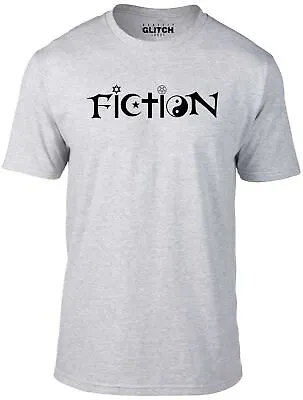 Buy Fiction Mens T-Shirt - Funny Religion God Cool Present Gift Satire Fun Pun • 15.99£