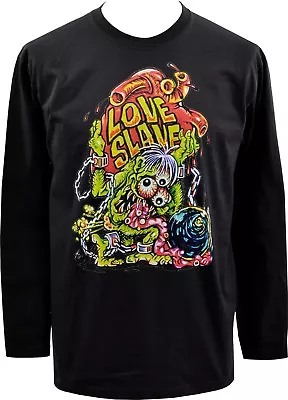 Buy Mens Long Sleeve Top Johnny Ace Love Slave Lowbrow Valentines Monster • 24.95£