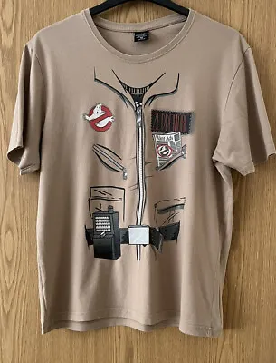 Buy Mens Ghostbusters TM 2015 Columbia Pictures Beige Logo T Shirt Uk Medium • 4.99£