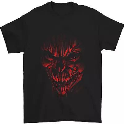 Buy Demon Skull Devil Satan Grim Reaper Gothic Mens T-Shirt 100% Cotton • 8.49£