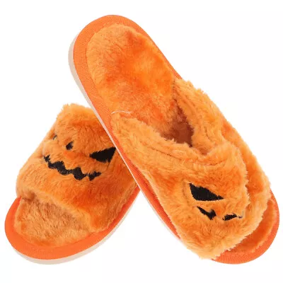 Buy  Plush Halloween Slippers Pumpkin Shoes Mens Goth Miss Man Hairy • 17.75£