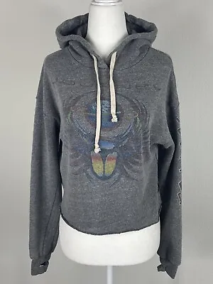 Buy Trunk Ltd Journey Gray Graphic Cropped Hoodie Pullover Sweatshirt Size S • 20.32£