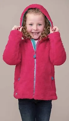 Buy Childs Lighthouse Fleece Jacket Hoodie Age 5-6 Kids Fluffy Sherpa Fleece Pink • 15£