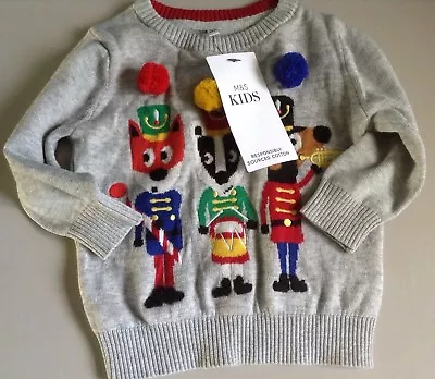 Buy Bnwt M&s Christmas Jumper, .age 3-6 Months,free Postage • 9.99£