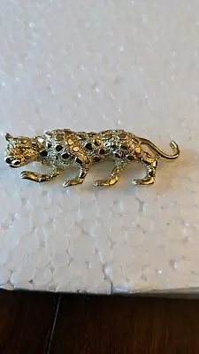 Buy  Vintage GERRYS  Signed Leopard  Jaguar Panther Wild Cat Gold Tone Brooch Pin  • 9.64£