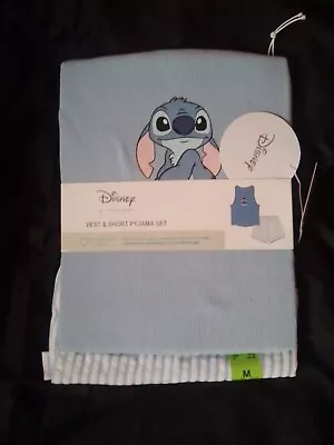 Buy Disney Lilo & Stitch Pyjamas Cotton Vest And  Short Pyjama Set UK Medium 12/14  • 10£