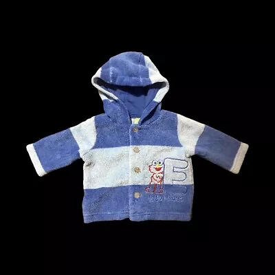 Buy Vintage Baby Boy Hooded Jumper Size 6-9 Months AU- Sesame Street Elmo Clothing • 7.90£