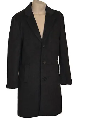 Buy Mens Womens Grey Wool Overcoat Trench Coat Long Jacket Ex Chain Store  Warm Cozy • 19.85£