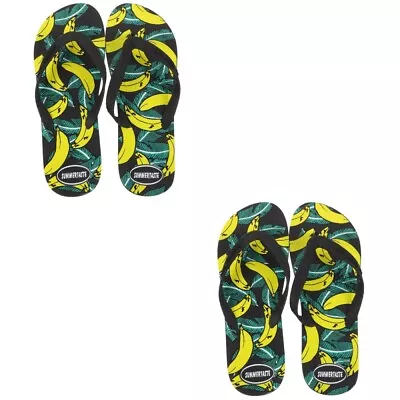 Buy  2 Pairs Summer Slipper For Men Cool Summer Sandals Home Slippers Beach Sandals • 17.58£