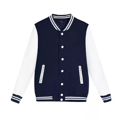 Buy Men Women Varsity Baseball Jacket College Uniform Sport Coat Outwear Top Unisex • 9.55£