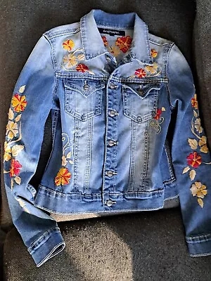 Buy DRIFTWOOD Sundance BLOSSOMS AND BLOOMS Floral Denim Jean Jacket Embroidered 4 6 • 94.70£