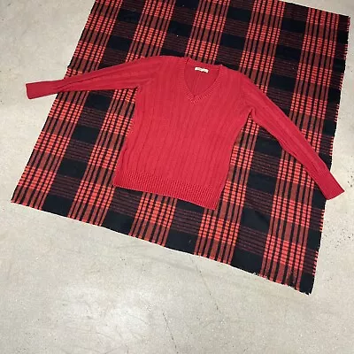 Buy Old Navy Made In Cambodia Size Medium Red Long Sleeve Sweater Top • 4.72£