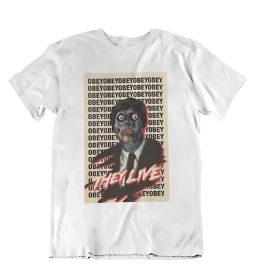 Buy They Live Movie T- Shirt Halloween 80S Sci Fi Scary Horror Alien Cult Retro Tee • 6.99£