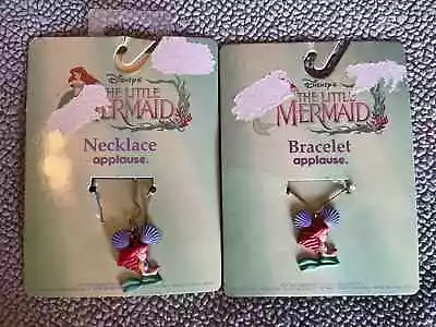 Buy Vintage 1989 Applause Disney Little Mermaid Jewelry Set In Original Packaging • 7.70£