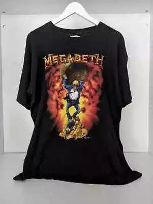 Buy MEGADETH 1990 Vintage T-Shirt Oxidation Of The Nations • 43.68£