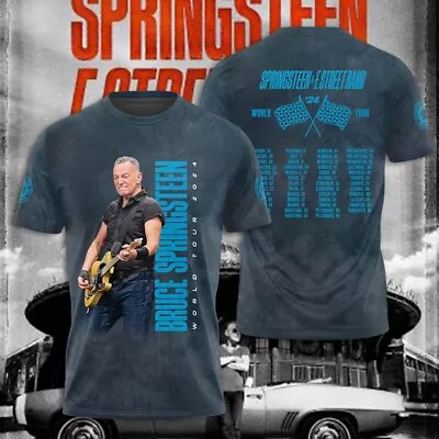 Buy Bruce Springsteen & E Street Band World Tour 2024 Hoodie T-Shirt For Men Women • 42.72£