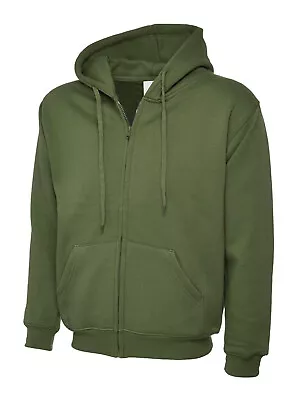 Buy Mens Full Zip Up Hoodie Hooded Sweatshirt - PLAIN CASUAL WORK HOOD FLEECE JACKET • 17.99£