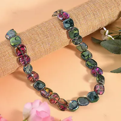 Buy Mystic Colour Austrian Crystal Necklace In Silver Tone • 12.99£