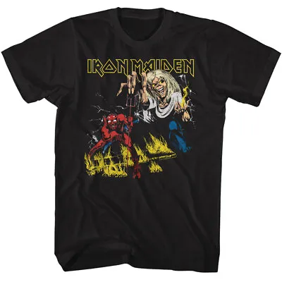Buy Iron Maiden Number Of The Beast Album Cover Men's T Shirt Rock Band Merch • 42.28£