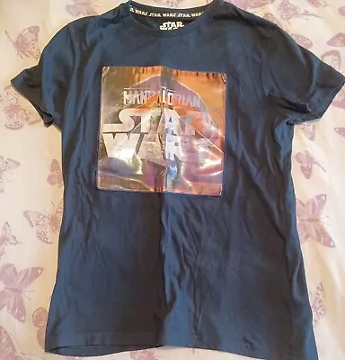 Buy Star Wars Mandalorian Grogu Hologram Kids T Shirt 13-14 Yrs Blue Short Sleeve  • 5£