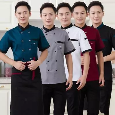 Buy Chef Jacket Uniform Short Sleeve Hotel Kitchen • 10.54£