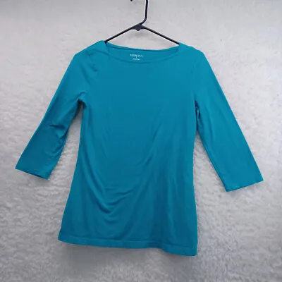Buy Merona Long-Mid Sleeve Top / Shirt - SIZE S Women's - Blue, Lightweight.. • 12.08£
