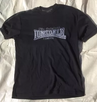 Buy Black Lonsdale Small T Shirt • 10£