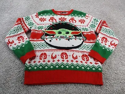 Buy Star Wars Baby Yoda Sweater Holiday Ugly Christmas Adult Extra Large Long Sleeve • 14.44£