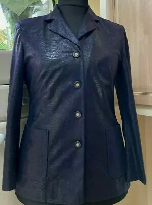 Buy HABELLA Beautiful Very Elegant Size 14 Snakeskin Effect Dark Purple Jacket. • 11.99£