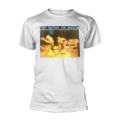 Buy RAGE AGAINST THE MACHINE - ANGER GIFT WHITE T-Shirt, Front & Back Print Large • 20.09£