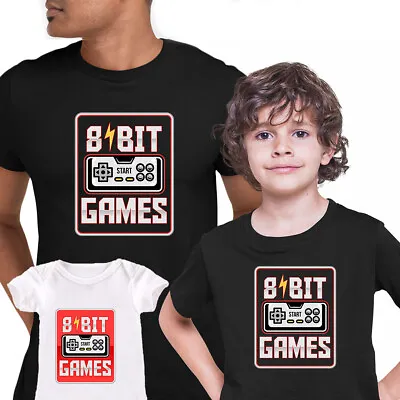 Buy 8 Bit Games Retro Game T-shirt 80's Collection Funny Gift Tee Top Xmas • 14.99£