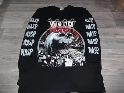 Buy WASP W.A.S.P LS Shirt Heavy Metal Tour 1989 Dio Venom Judas Priest Rainbow Ratt • 41.48£
