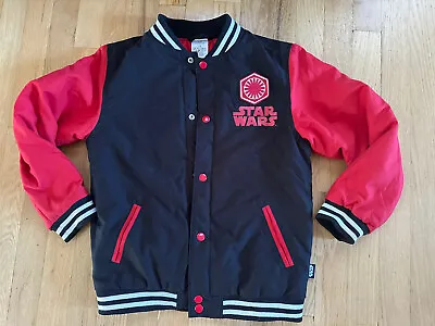 Buy Disney Store Kylo Ren Varsity Jacket Size 7/8 Black/red • 18.94£
