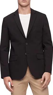 Buy Calvin Klein Sport Tech Twill Blazer Jacket Black Men's UK Size Medium #REF112 • 49.99£