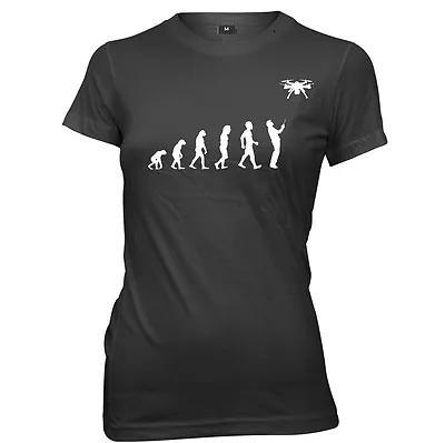 Buy Evolution Of Drone Womens Ladies Funny Slogan T-Shirt • 11.99£