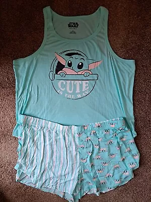 Buy Womens Baby Yoda Grogu Shorts And Tank Top Sleepwear Set Pajamas 3X  • 15.03£
