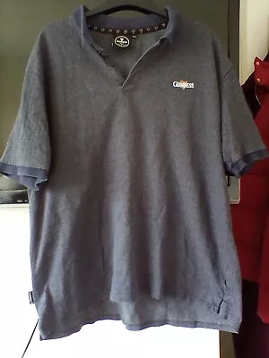 Buy Guinness Official Mens Polo Shirt Charcoal Size 2 • 3.99£