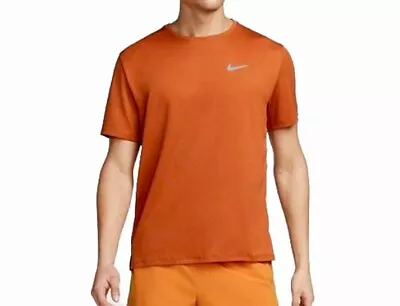 Buy Nike Dri Fit UV Miler Top T Shirt Small Burnt Orange DV9315-246 • 24.99£