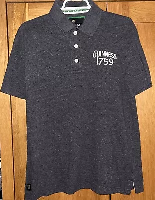 Buy Official Guinness Polo Shirt Men’s Grey Size Small Clothing, Sportswear, Pub • 7.99£