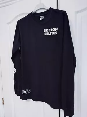 Buy Men's Fanatics NBA Boston Celtics T Shirt Long Sleeves Black Size S • 7£