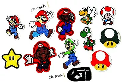 Buy Super Mario Patch Embroidered Character Kids Cartoon Iron Sew On Clothes Badge • 2.69£