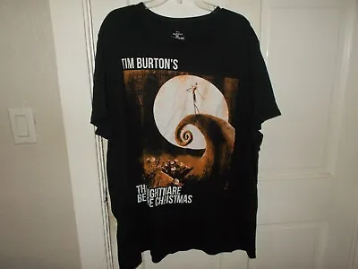 Buy Disney Parks Tim Burtons The Nightmare Before Christmas Black T-Shirt Size 3XL • 18.94£