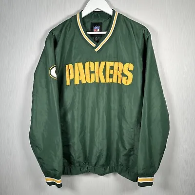 Buy Green Bay Packers Windbreaker Pullover Jacket NFL Football Men's Size Large • 44.99£